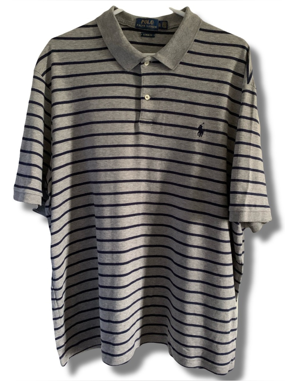 Polo Ralph Lauren Classic Fit Soft Touch Striped Polo Shirt Size XL